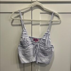 Edikted Lavender Strappy Crop Top